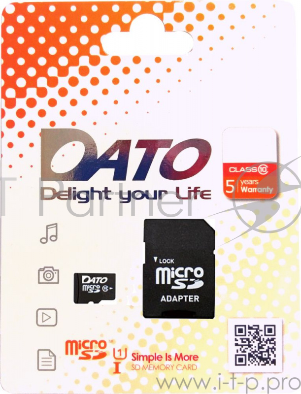 Флеш карта microSDHC 32Gb Class10 Dato DTTF032GUI10 w/o adapter