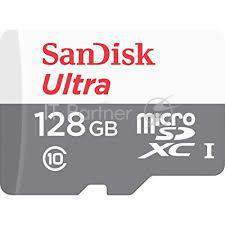 Флеш карта microSDXC 128Gb Class10 Sandisk SDSQUNS-128G-GN6MN Ultra 80 w/o adapter