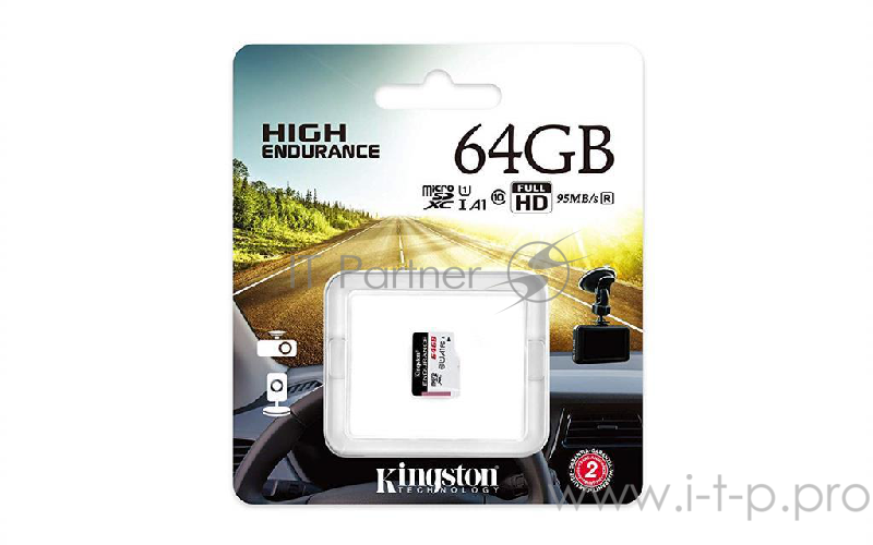 Флеш карта microSD 64GB Kingston microSDНC Class 10 A1 UHS-I Endurance 95R/30W Card Only