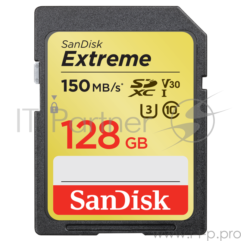 Флеш карта SD 128GB SanDisk SDXC Class 10 V30 UHS-I U3 Extreme 150MB/s
