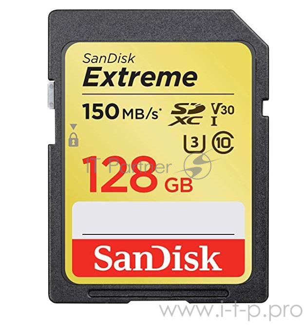 Флеш карта SD 128GB SanDisk SDXC Class 10 V30 UHS-I U3 Extreme 150MB/s