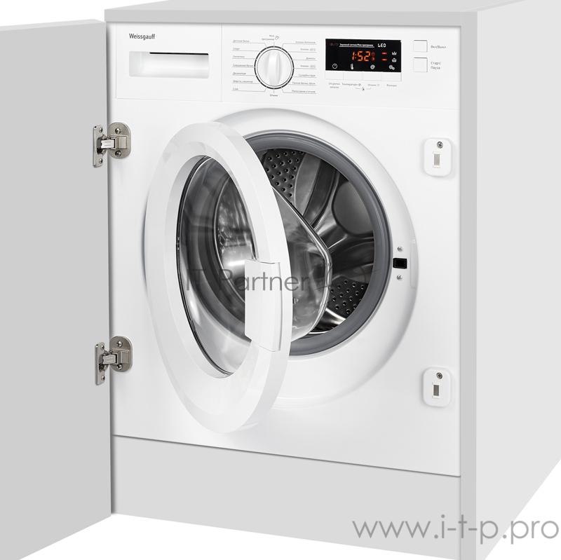 Встраиваемые стиральные машины Weissgauff 82.5х60х58, 8 кг, 1200 об, дисплей, 16 программ, А+++, выбор скорости отжима, таймер 24 ч, Aquastop