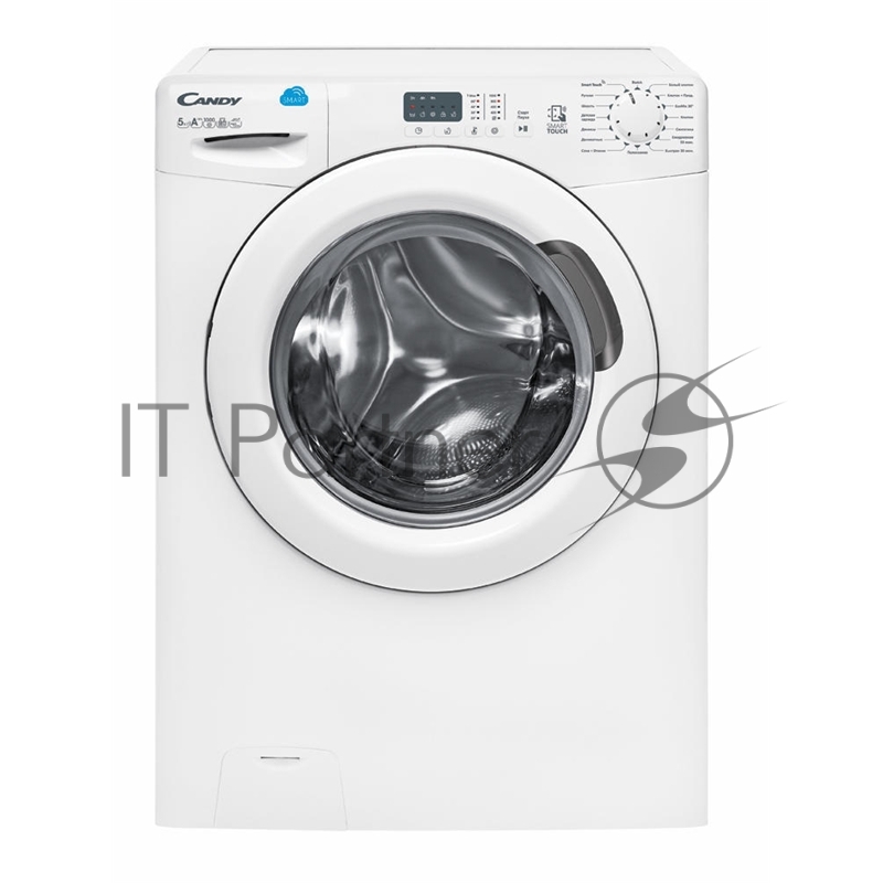 Стиральная машина CANDY Стиральная машина CANDY/ Узкая стиральная машина, 85x60x40, Smart Touch, загрузка фронтальная, 5кг, до 1000 об/мин при отжиме,таймер отсрочки старта, LED индикация, белая