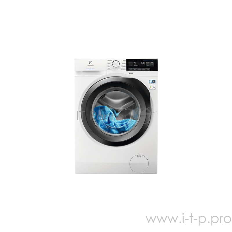 Стиральная машина ELECTROLUX EW7F2R48S / 85x60x57, Фронтальная загрузка, 8 кг, отжим 1400 об/мин, классы A-80%/A/B, глубина 57 см, большой цифровой ЖК дисплей, инверторный двигатель, разглаживание и освежение белья при помощи пара, ароматизация белья