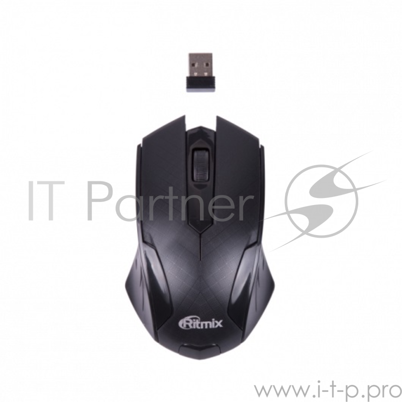 Мыши RITMIX RMW-575 Black USB {Беспроводн., разрешение: 1200 DPI, кнопки: 2+1 колесо-кнопка, совместимость: Windows, Mac OS, питание: 2*AAA}