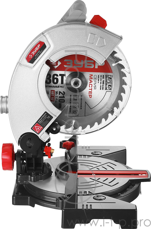 Пила ЗУБР МАСТЕР Пила торцовочная ЗПТ-210-1400 Л { 210 мм, 1300 Вт, 5500 об/мин, лазер }