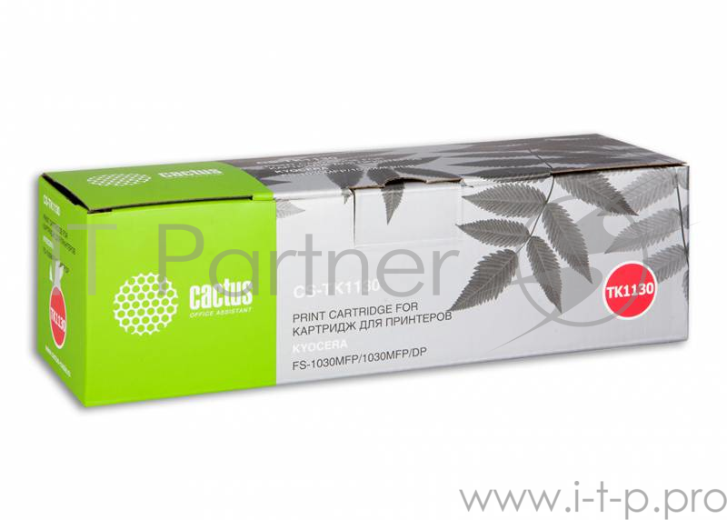 Тонер-картридж Cactus (TK-1130) для Kyocera FS-1030MFP/FS-1130MFP, Bk 3K