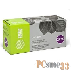 Тонер-картридж Cactus (TN-2275) для Brother HL 2240/2250/2270/2130MFC 7360/7460/7860/7060, Bk 2.6K