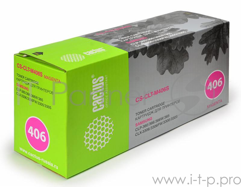 Картридж Cactus (CLT-M406S) для Samsung CLP-360/365/CLX-3300/3305, M
