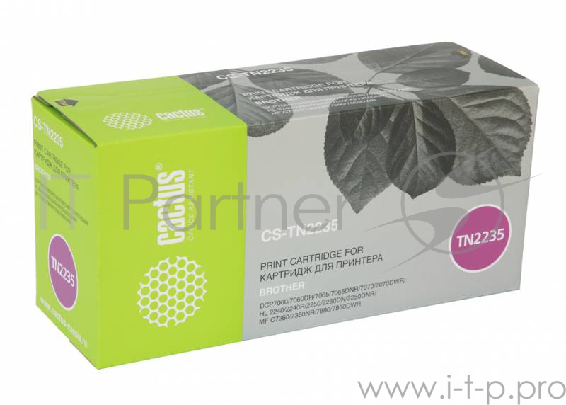 Тонер-картридж Cactus (TN-2235) для Brother HL 2240/2250/2270/2130MFC 7360/7460/7860/7060, Bk 1.2K