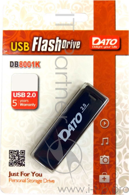 Флеш Диск Dato 64Gb DB8001 DB8001K-64G USB2.0 черный