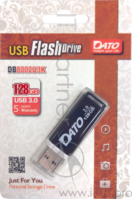 Флеш Диск Dato 128Gb DB8002U3 DB8002U3K-128G USB3.0 черный