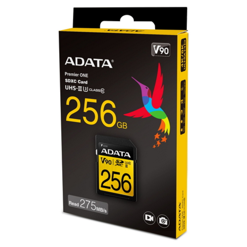 Флеш карта SD 256GB ADATA Premier ONE SDXC Class 10 UHS-II U3 V90 275MB/s