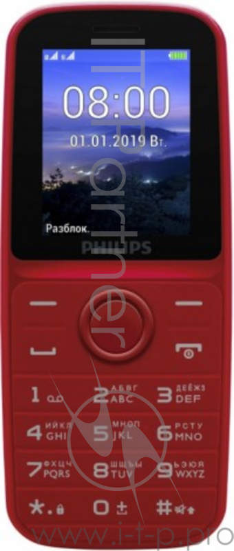 Мобильный телефон Philips E109 Xenium Red