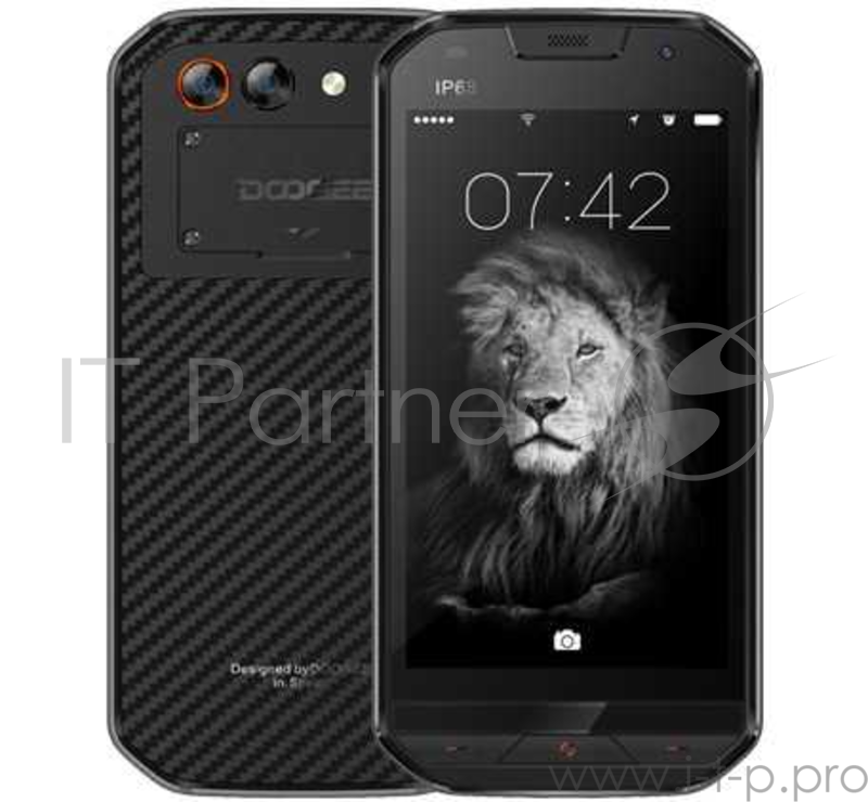 Смартфон Doogee Doogee S30 Black, 5'' 1280x720, 1.3GHz, 4 Core, 2GB RAM, 16GB, up to 128GB flash, 8Mpix+3Mpix/5Mpix, 2 Sim, 2G, 3G, LTE, BT, Wi-Fi, GPS, Micro-USB, 5580mAh, Android 7.0, 156.6х77.5х14, IP65/68