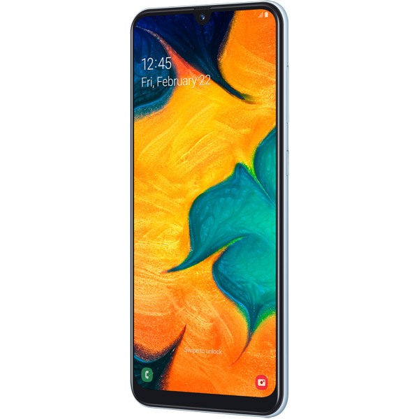 Смартфон Samsung SM-A305F Galaxy A30 64Gb 4Gb белый моноблок 3G 4G 2Sim 6.4