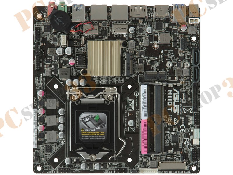 Мат. плата Socket1151 ASUS H110T/CSM (iH110, 2xDDR4 SO-DIMM, M.2, SATA III, HDMI, DP, 2x1Гбит LAN, USB3.0, mini-ITX)