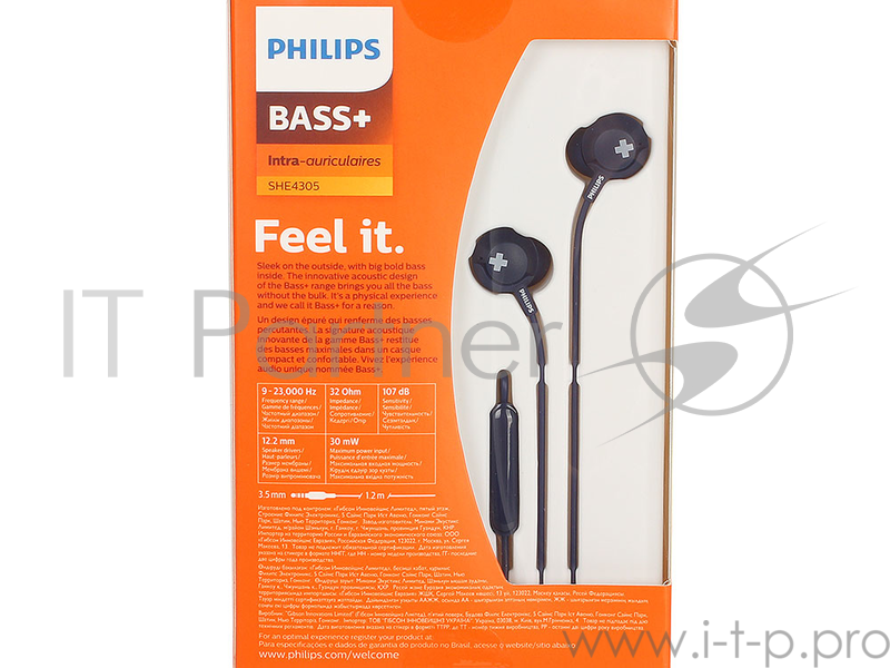 Гарнитура Philips SHE4305BL/00 синий