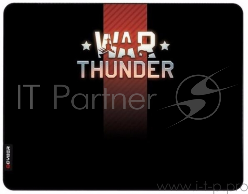 Коврик для мыши QCYBER TAKTIKS EXPERT WAR THUNDER, 430x360x4 мм, поверхность: трехмерное плетение, основа: натур. каучук, оверлок + 500 Золотых Орлов