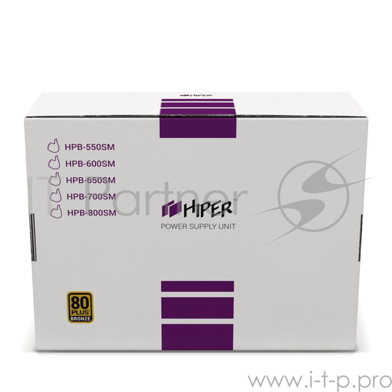Блок питания Hiper HPB-600SM APFC 80PLUS Bronze Semi-modular 600W Box