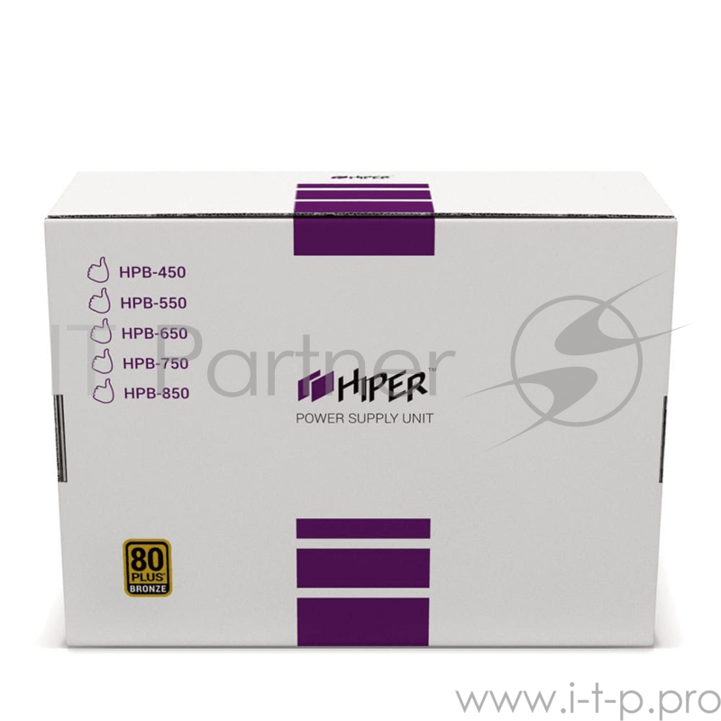 Блок питания Hiper HPB-650 APFC 80PLUS Bronze 650W Box