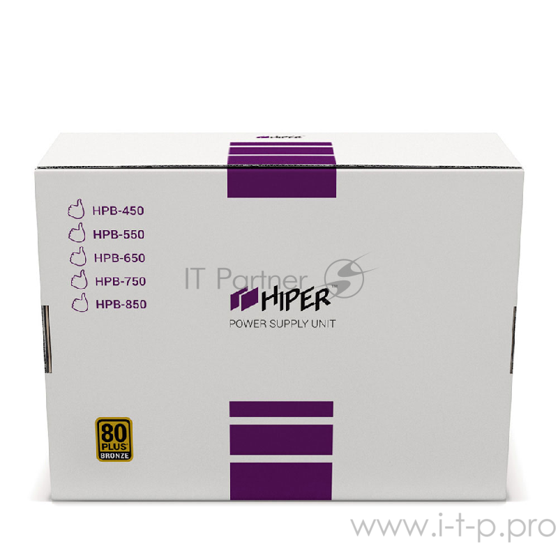 Блок питания Hiper HPB-650 APFC 80PLUS Bronze 650W Box