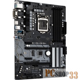 Материнская плата Asrock Z390 PRO4 Soc-1151v2 Intel Z390 4xDDR4 ATX AC`97 8ch(7.1) GbLAN RAID+VGA+DVI+HDMI