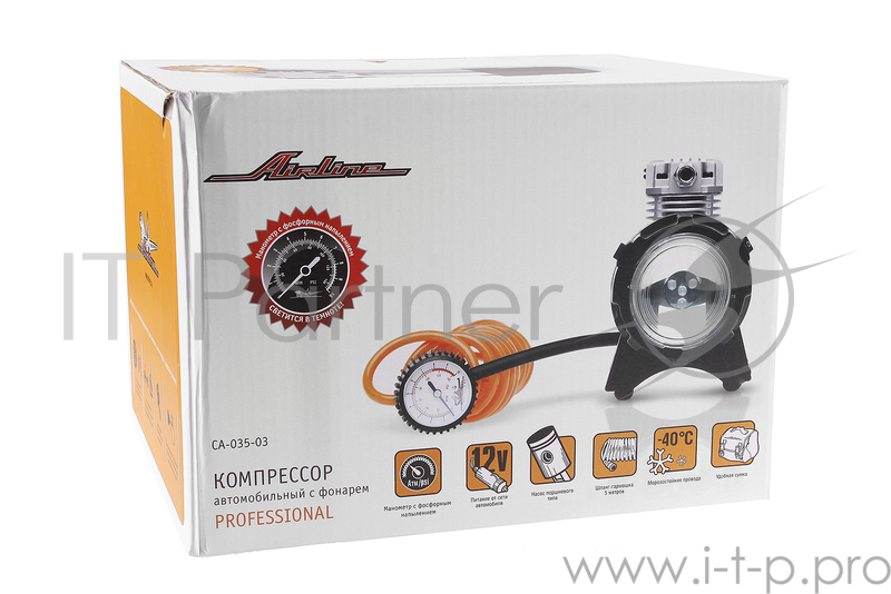 Компрессор Professional (35л/мин., 10 АТМ.) (15524)(AIRLINE CA-035-03 Компрессор Professional (35л/мин., 10 АТМ.) (15524))