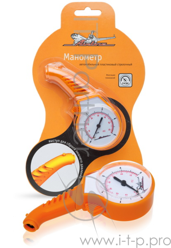 Манометр стрелочный пластиковый 5 АТМ AIRLINE APR-M-05 (15954)