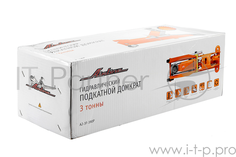 Домкрат подкатной 3т в сумке (MIN - 135 мм, MAX - 390 мм) (15713)(AIRLINE AJ-3F-390P Домкрат подкатной 3т в сумке (MIN - 135 мм, MAX - 390 мм) (15713))