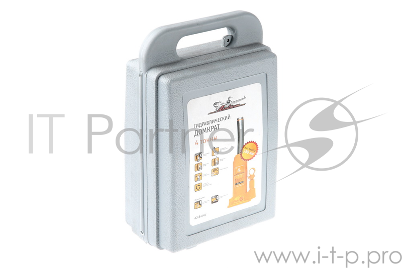 Домкрат бутылочный 4т в кейсе (MIN - 195 мм, MAX - 380 мм) (16000)(AIRLINE AJ-B-04K Домкрат бутылочный 4т в кейсе (MIN - 195 мм, MAX - 380 мм) (16000))