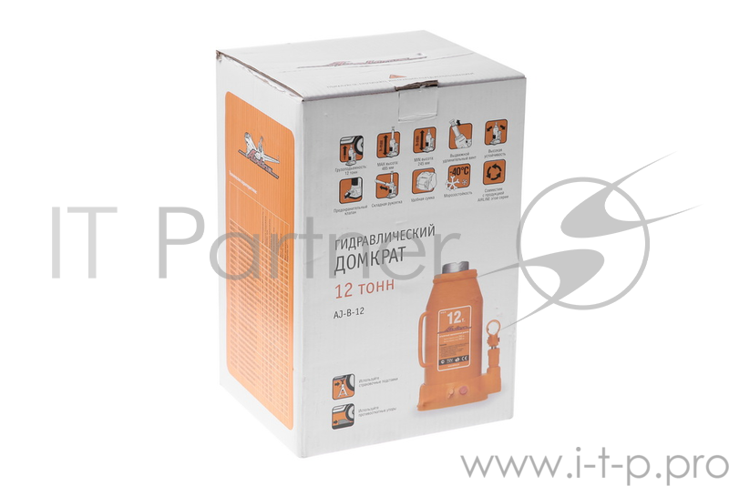 Домкрат бутылочный 12т в сумке (MIN - 245 мм, MAX - 485 мм) (15700)(AIRLINE AJ-B-12 Домкрат бутылочный 12т в сумке (MIN - 245 мм, MAX - 485 мм) (15700))