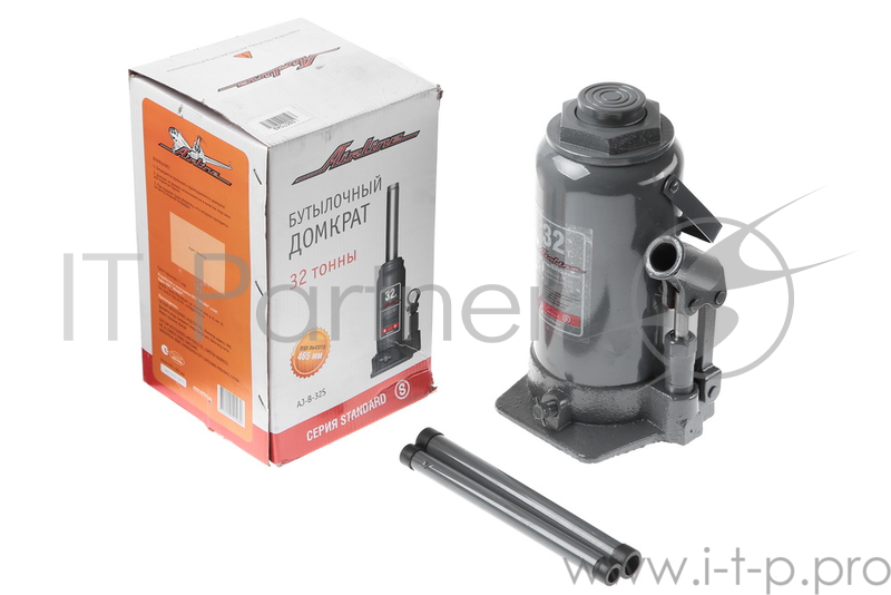 Домкрат бутылочный 32т S (MIN - 285 мм, MAX - 465 мм) (16540)(AIRLINE AJ-B-32S Домкрат бутылочный 32т S (MIN - 285 мм, MAX - 465 мм) (16540))