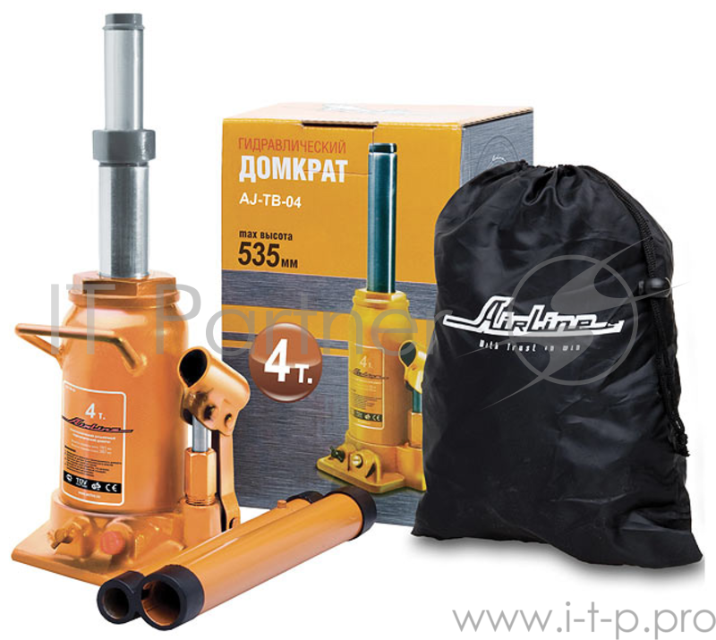 Домкрат AIRLINE AJ-TB-04 телескопич. 4т в сумке (MIN - 229 мм, MAX - 535 мм) (15705)(AIRLINE AJ-TB-04 Домкрат телескопич. 4т в сумке (MIN - 229 мм, MAX - 535 мм) (15705))
