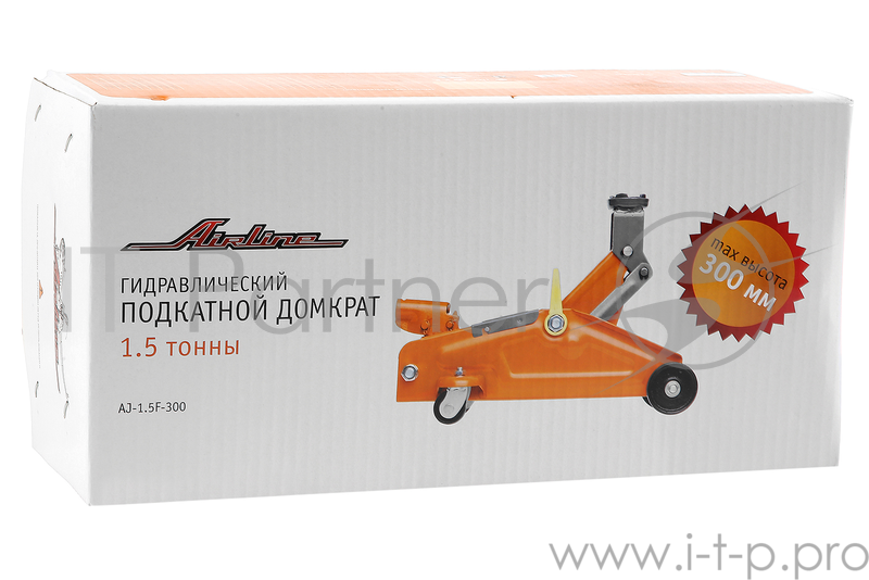 Домкрат подкатной 1.5т (MIN - 140 мм, MAX - 300 мм) (15847)(AIRLINE AJ-1.5F-300 Домкрат подкатной 1.5т (MIN - 140 мм, MAX - 300 мм) (15847))
