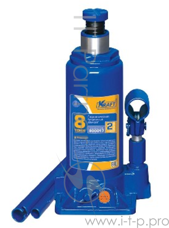 Домкрат бутылочный 8 т. KRAFT ( min 230mm-max 465mm) КТ 800017