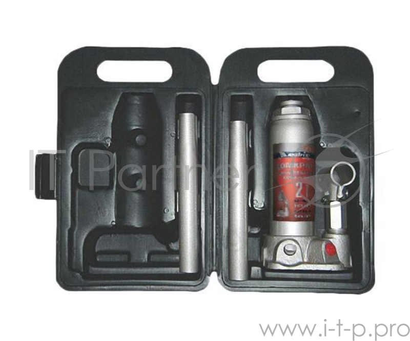 Домкрат MATRIX 50750 бутылочный 2т h подъема 181–345мм в пласт. кейсе