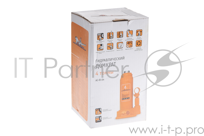 Домкрат гидравлический AIRLINE AJ-B-04 4тн высота 195-380мм, бутылочный