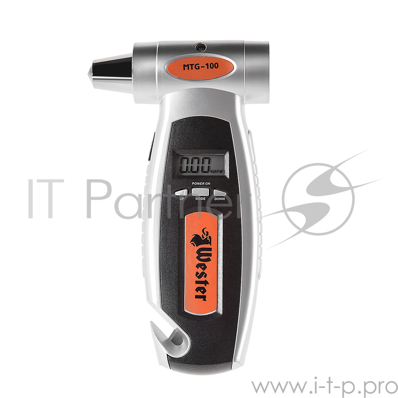 Манометр цифровой WESTER MTG-100 многофункциональный встроенный LED-фонарь молоток резак для ремней