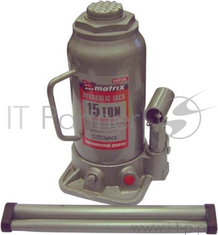 Домкрат MATRIX 50729 бутылочный 15т h подъема 230–460мм