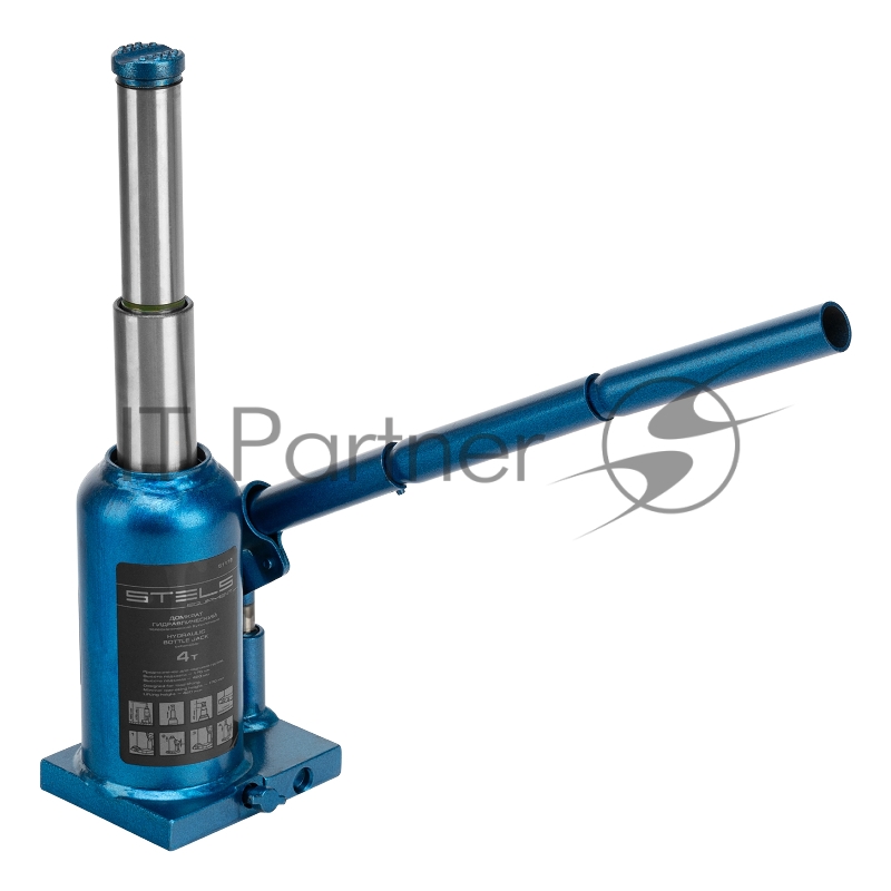 Домкрат STELS 51116 гидравлический бутылочный телескопический 4 т h подъема 170–420мм