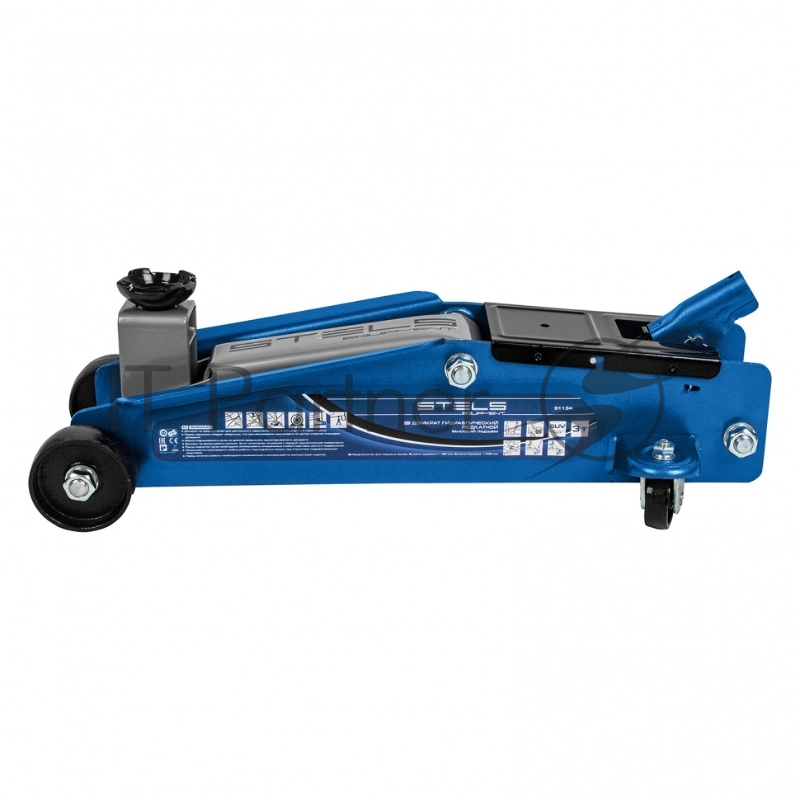 Домкрат STELS 51134 гидравлический подкатной высокий подъем 3т suv 190-535мм