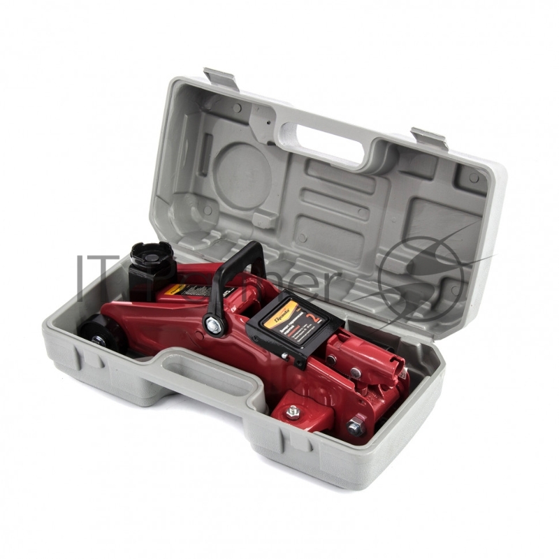 Домкрат SPARTA 510084 подкатный 2т h подъема 140–295мм в пласт. кейсе compact