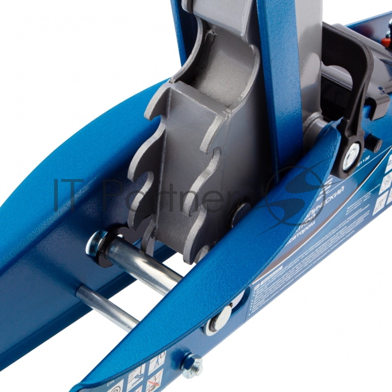 Домкрат STELS 51132 гидравлический подкатной с фиксатором 2.5 т safety pin 140-385мм в кейсе