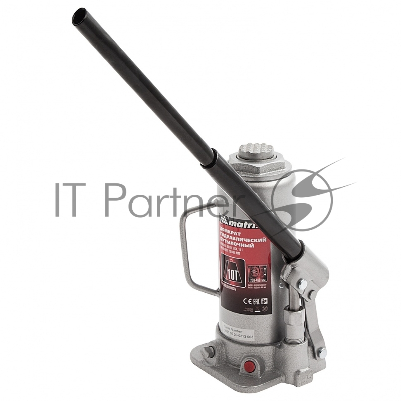 Домкрат MATRIX 50725 гидравлический бутылочный 10 т h подъема 230–460мм master