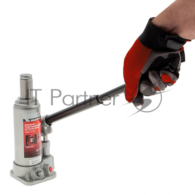 Домкрат MATRIX 50754 гидравлический бутылочный 4 т h подъема 194–372мм в пласт. кейсе master