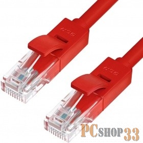 Патч-корд Greenconnect Патч-корд прямой, малодымный LSZH 0.5m UTP кат.5e, красный, 24 AWG, литой, ethernet high speed 1 Гбит/с, RJ45, T568B, GCR-50689(GCR-50689)