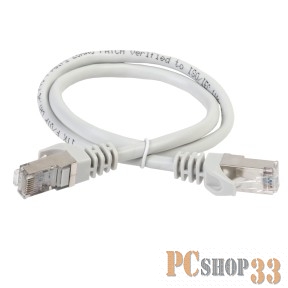 Патч-корды, Патч-панели ITK PC01-C5EFL-05M Коммутационный шнур (патч-корд), кат.5Е FTP, LSZH, 0,5м, серый