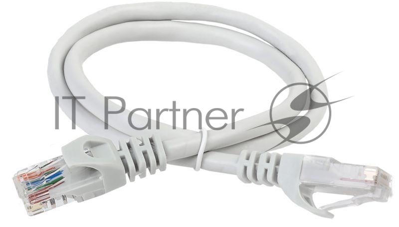 Патч-корды, Патч-панели ITK PC01-C5EUL-05M Коммутационный шнур (патч-корд), кат.5Е UTP, LSZH, 0,5м, серый
