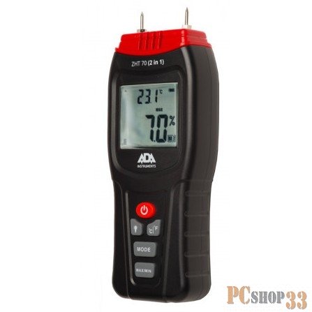 Термогигрометр ADA ZHT 70 А00518 контактный древесина, стройматериалы, температура воздуха